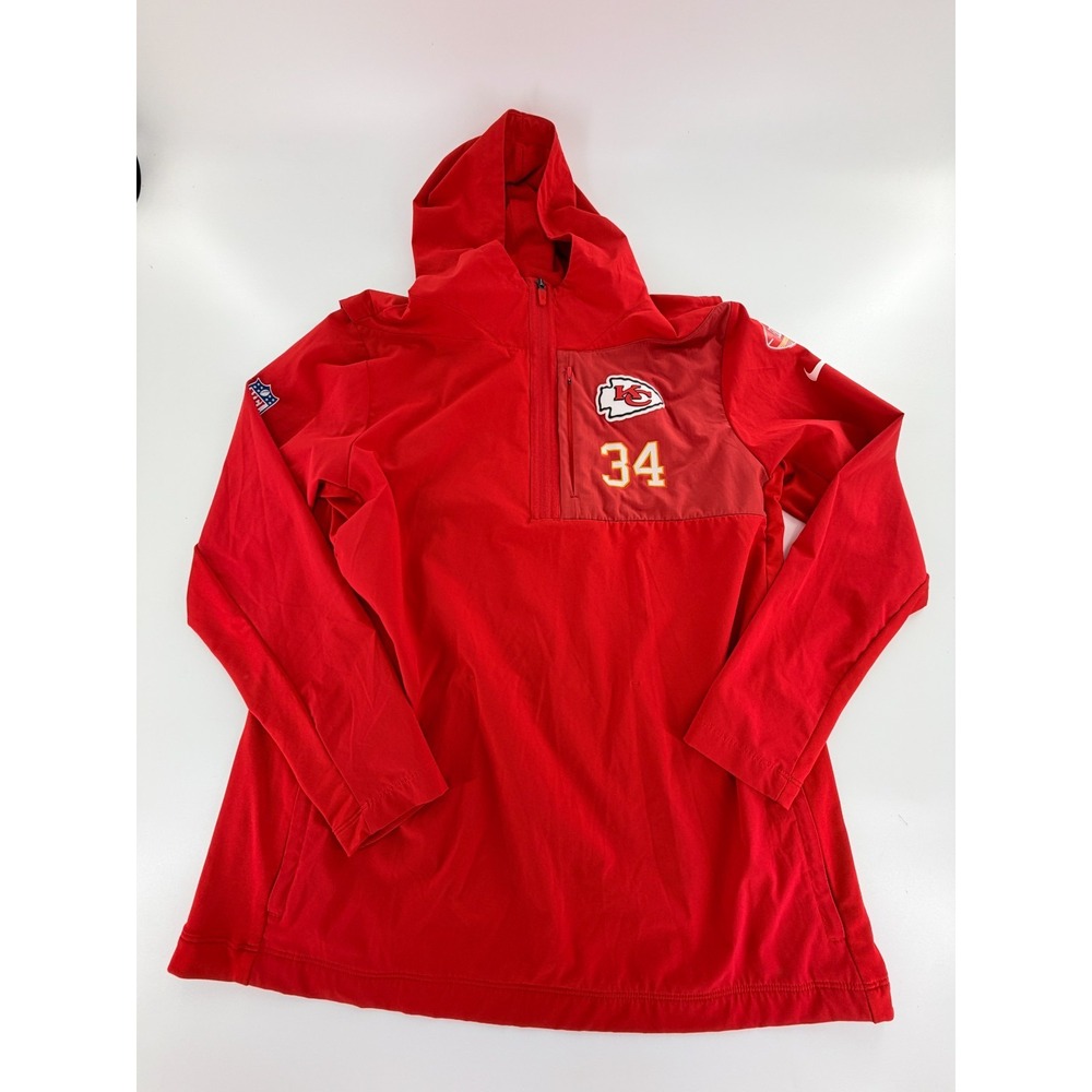 Kansas City Chiefs Team Issued Nike NFL On Field Jacket Mens Sz L Red Edwards 34